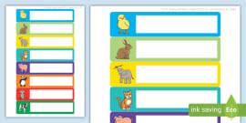 Green Editable Animal Drawer Labels (teacher made) - Twinkl