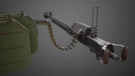 DShK Machine Gun highpoly 3D model | CGTrader