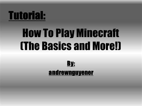 Image result for How to Play Minecraft Tutorial