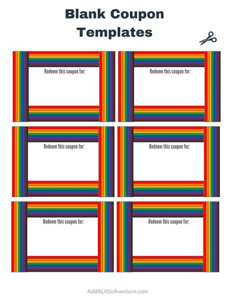 Blank Printable Coupons Templates Free