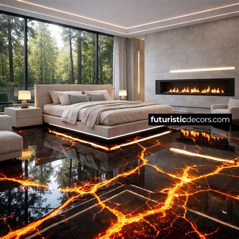 LED Screen Lava Flooring for Bedroom with a High-Tech Vibe