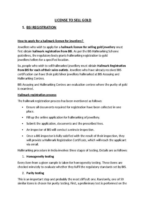 BSI Registration - LICENSE TO SELL GOLD 1. BSI REGISTRATION How to ...