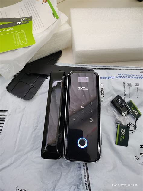 ZKTeco GL300 Glass Door Lock | 5-in-1 Unlock: Fingerprint, RFID ...