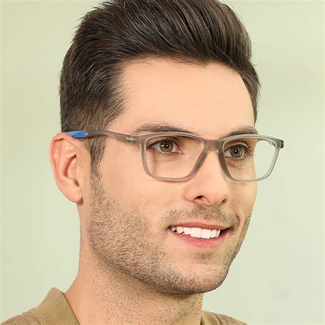 Shop online for Grey Transparent Blue Full Rim Rectangle Lenskart Air ...