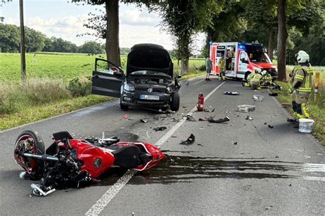 Motorrad gerät in Gegenverkehr - Dorsten.live!