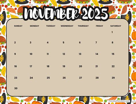 Printable Calendars November 2025