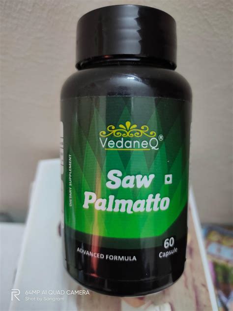 VedaneQ Saw Palmetto 800mg Extract for Hair 60 Capsules Supplement Men ...