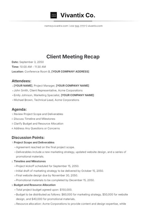 Meeting Recap Template 的图像结果