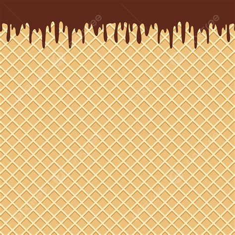Sweet Waffle Background With Ice Cream Texture 9 Words Vector ...