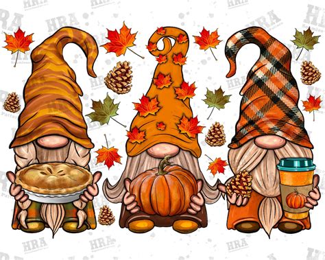 Fall Gnomes Png Sublimation Design, Fall Png, Autumn Png, Pumpkin Png ...