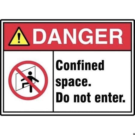 Accuform ANSI ISO DANGER Safety SignS CONFINED MRSP106VA | Zoro
