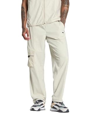 Puma Men's Mid Rise PUMATECH Relaxed Cargo Pants, Desert Dust, 2XL ...