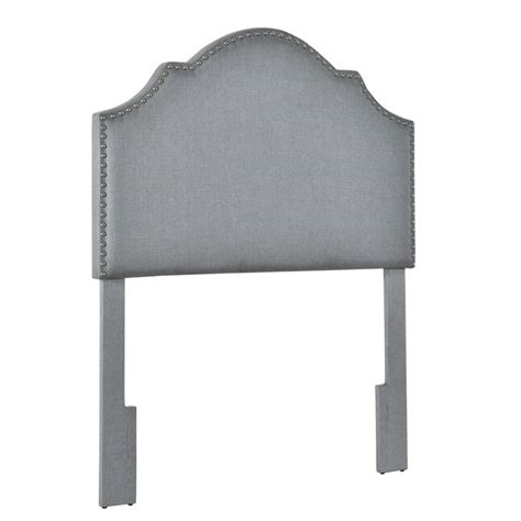 Accentrics Home Gray Twin Polyester Upholstered Headboard in the ...