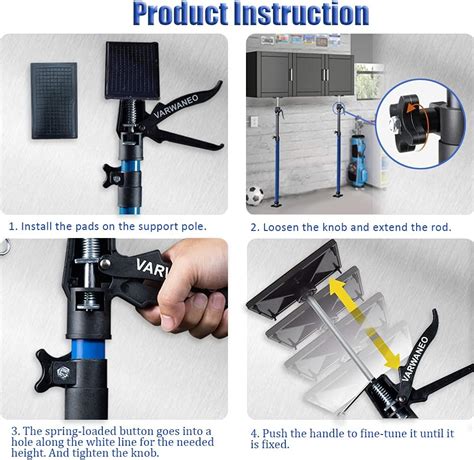 Buy Support Pole, Steel Telescopic Quick Adjustable 3rd Hand Support ...