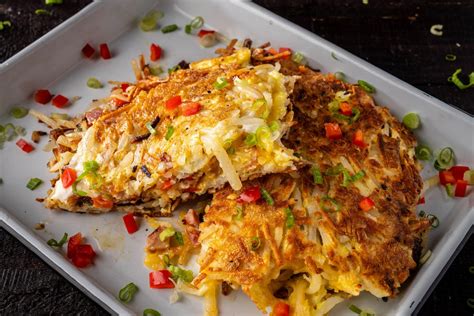 Griddle Hash Brown Omelette