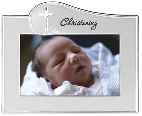 Malden International Designs Baptism Christening Wave 2-Tone Picture ...