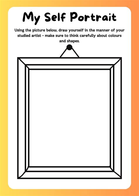Self Portrait Template - Etsy