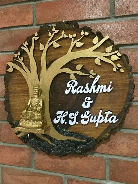 20 Fancy Name Plate Ideas for Your Home