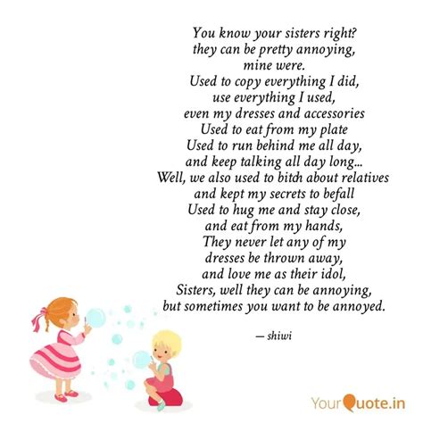 You know your sisters rig... | Quotes & Writings by shiwi feels | YourQuote