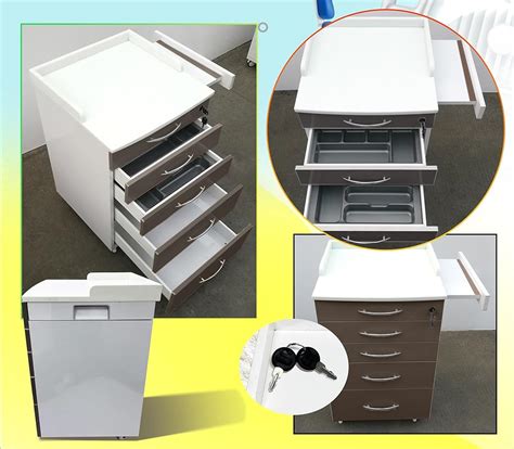 IntXanth Dental Assistant's Mobile Cart with 4 Drawers, 2 India | Ubuy