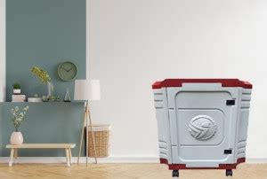 URBAN CHOICE Red&White Plastic Inverter Trolley with Door Trolley for ...