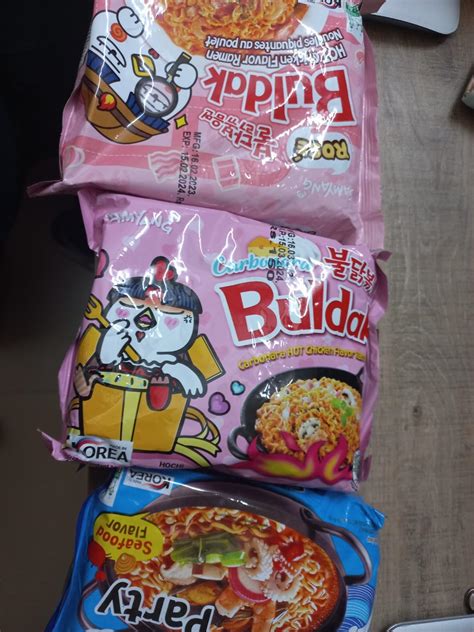 Samyang Korean Buldak Cream Carbonara Noodles PK1 & Buldak Carbo ...