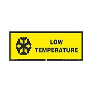 Mr. Safe - Low Temperature Sign PVC Sticker 12 Inch X 4 Inch : Amazon.in