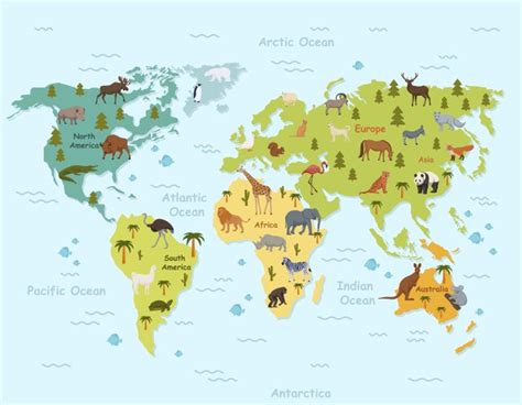 World Map of Animals 的图像结果
