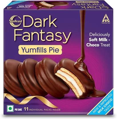 Sunfeast Dark Fantasy Yumfills Pie SOFT MILK CHOCO TREAT COOKIE Cookie ...