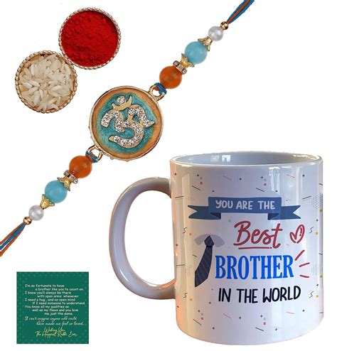 Buy BALESARA Rakhi with Worlds Best Brother Ceramic Coffee Mug Combo ...