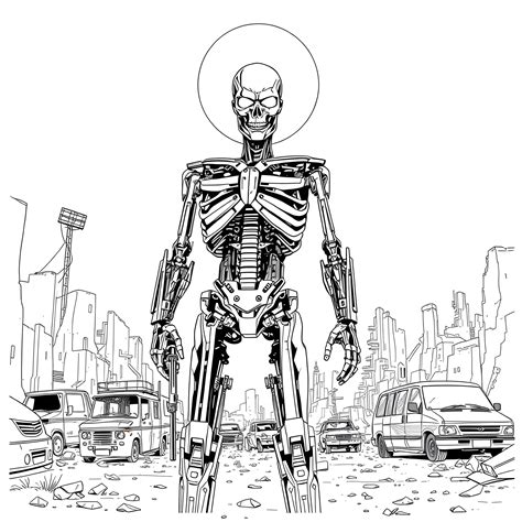 Image result for Terminator Coloring Pages