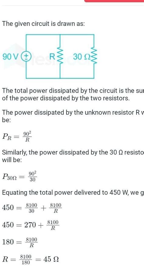 Two resistance one of 30 Ohm and other of R chm are connected in ...