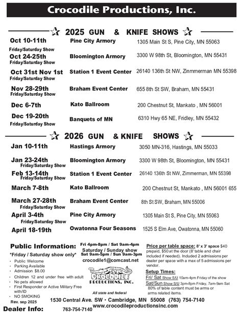 Owatonna Gun & Knife Show 2026 • Owatonna, Minnesota