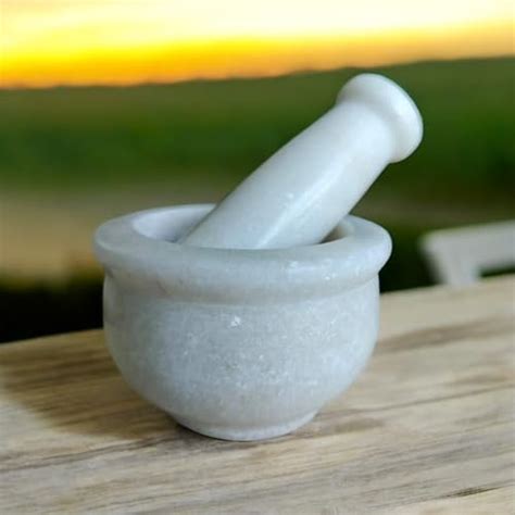 Buy Milap Creations Marble Mortar and Pestle Set Stone, Khalbatta ...