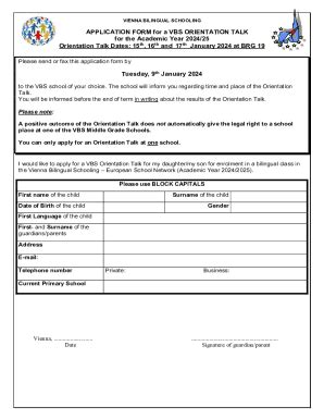 Fillable Online Letter to the parents informing them of the Eignung for ...