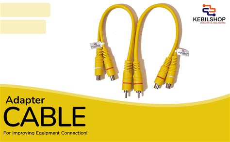 KEBILSHOP RFV 2 RCA Male Jack to 4 RCA Female Plug Splitter Audio Video ...