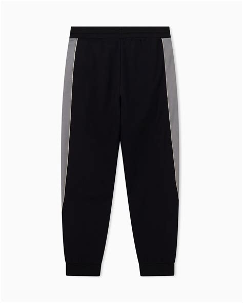 Ea7 Slim-Fit Trousers In Cotton-Blend Jersey With Rib Details Price in ...
