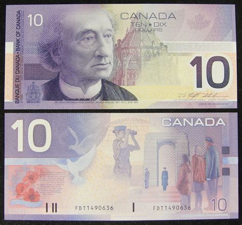 10 Dollars Canada 2001 UNC - Eurocollection.shop
