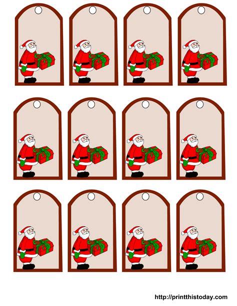Christmas Gift Tags Printable For Kids - Free Word Template