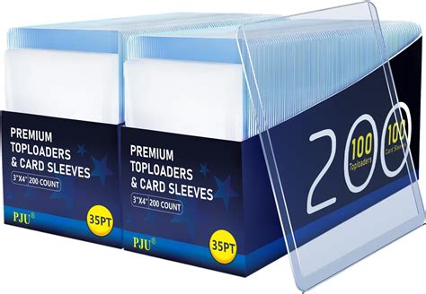 Amazon.com: 400 Card Sleeves Top Loaders for Cards, Premium Toploaders ...