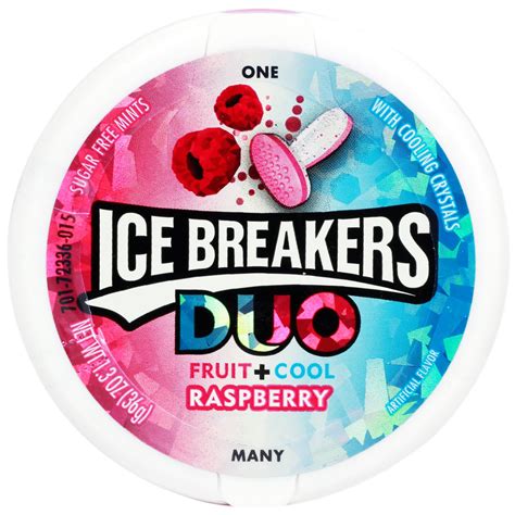 Ice Breaker Duo Fruit + Cool Mints, Raspberry, Container, 36 Gm ...