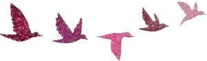 Comet Busters Pink Birds Glitter Temporary Body Tattoo Body Sticker ...