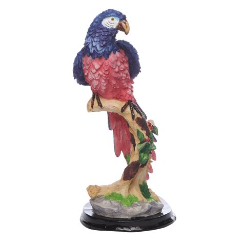 SKEPT NEW RED PARROT HANDMADE POLY RESIN HANDICRAFTED BEST FOR HOME ...