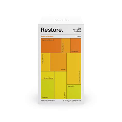 The Absorption Company Restore Mango Lemonade Dietary Supplement (7 ct ...