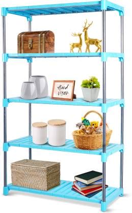 LivingBasics Multipurpose Plastic Storage Rack for Books/Clothes/Office ...