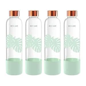 Rioware Purifa Borosilicate Glass Water Bottle With Silicon Sleeve ...