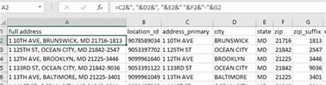 Matching Array of Data Query in Excel Addresses 的图像结果
