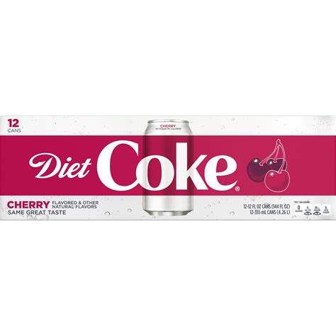 Diet Cherry Coke Soda Soft Drink, 12 fl oz, 12 Pack - Walmart.com