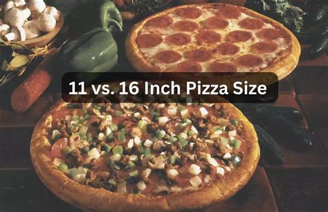 6 Inch Pizza vs. 11 Inch Pizza: Size Comparison