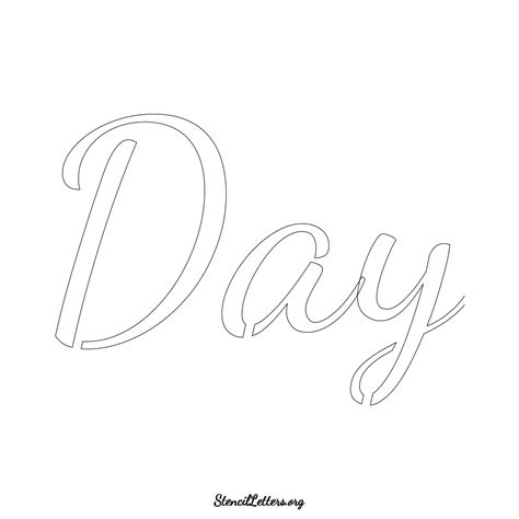 Day Free Printable Family Name Stencils with 6 Unique Typography and ...